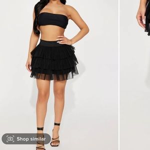 Tulle mini skirt